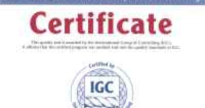 Dodjela međunarodno priznatog IGC certifikata kvalitete