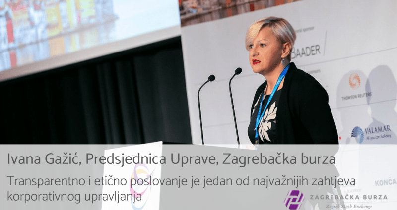 [INTERVJU] Ivana Gažić, Predsjednica Uprave,  Zagrebačka burza | Transparentno i etično poslovanje je jedan od najvažnijih zahtjeva korporativnog upravljanja