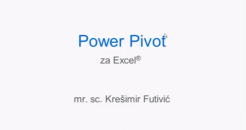 [VIDEO] PowerPivot - dodatak za Excel - Poslovna učinkovitost
